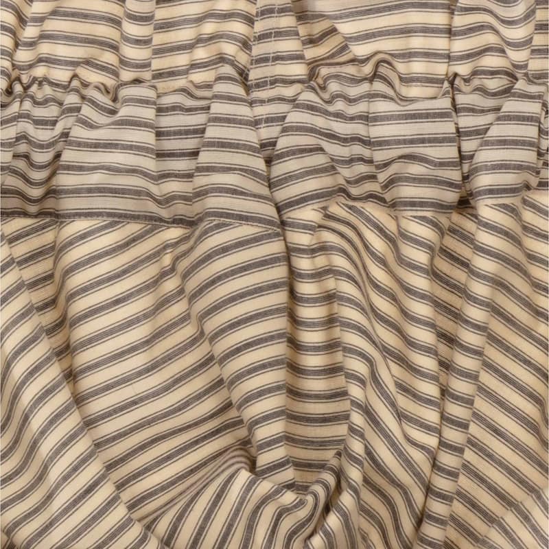 Sawyer Mill Ticking Stripe Balloon Valance - Balloon Valance 60x15 - Balloon Valance 60x15