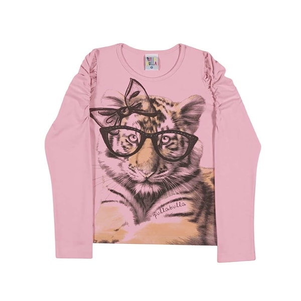 Girls Long Sleeve T-Shirt Kitten Graphic Tee Kids Pulla Bulla Sizes 2-10 Years