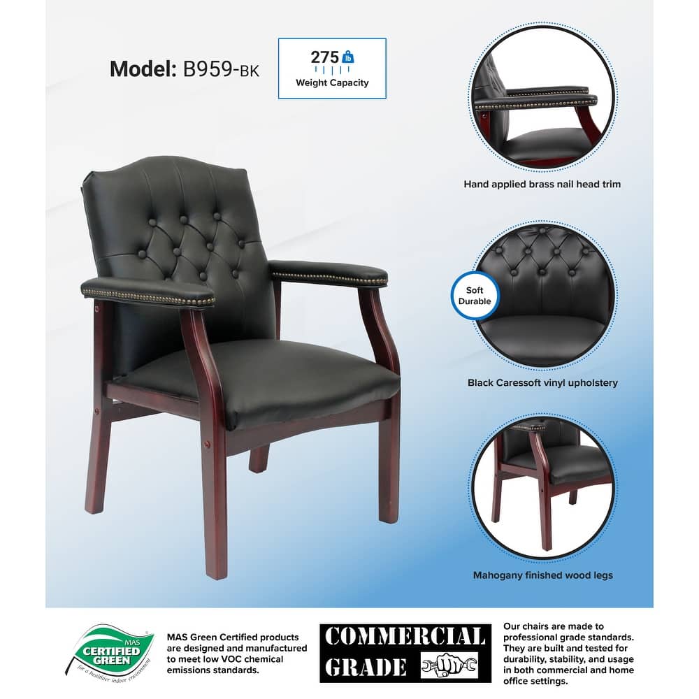 Boss Traditional Black Guest Chair