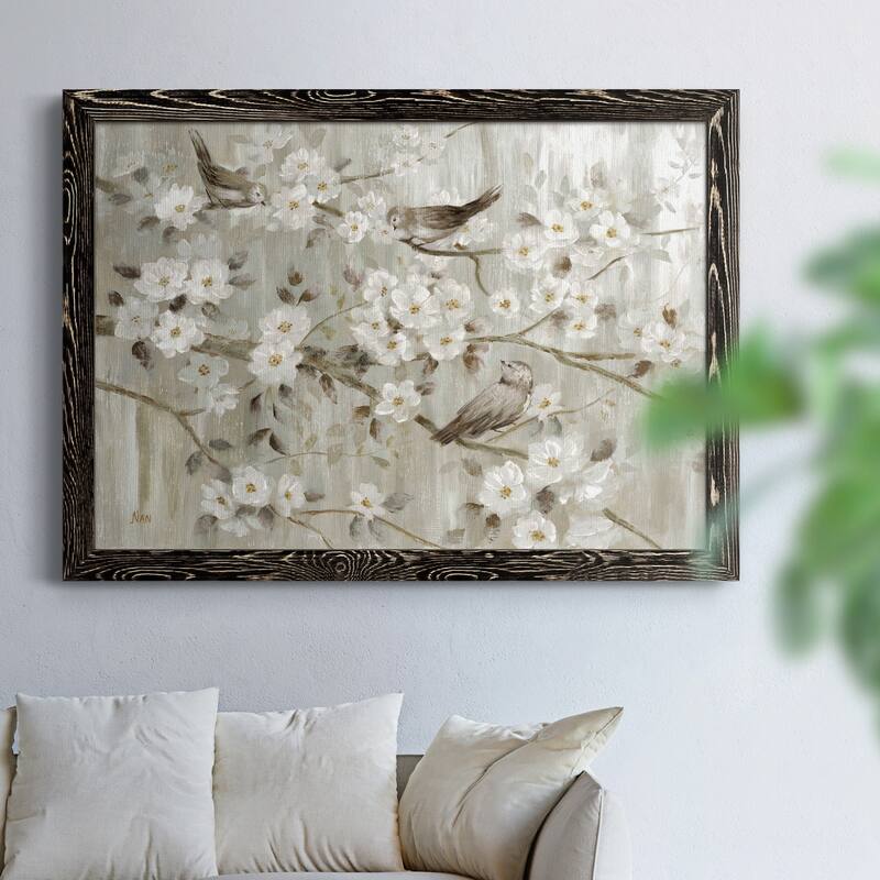 Neutral Spring Birds-Premium Framed Canvas - Ready to Hang