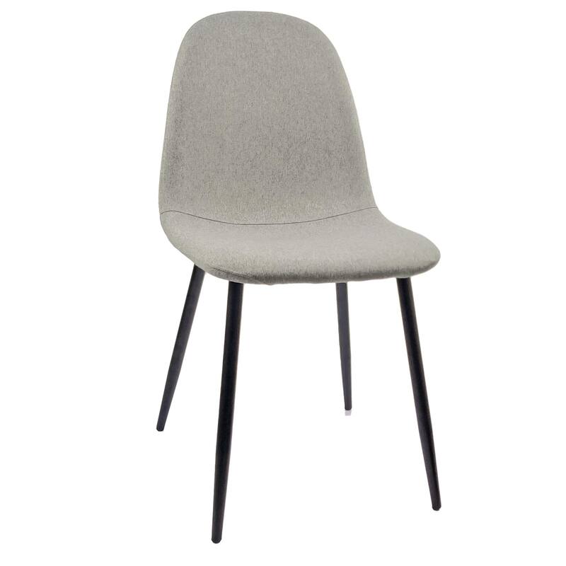 Set of 4 Modern Upholstered Dining Accent Chairs with Metal Legs