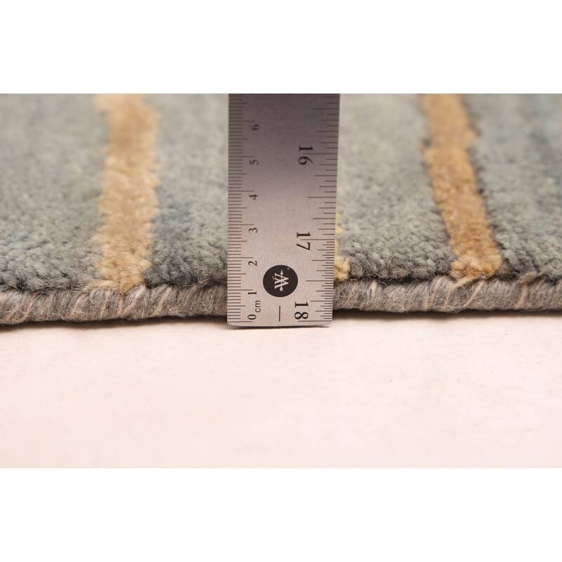 ECARPETGALLERY Hand-knotted Peshawar Ziegler Light Blue Wool Rug - 5'0 x 6'11