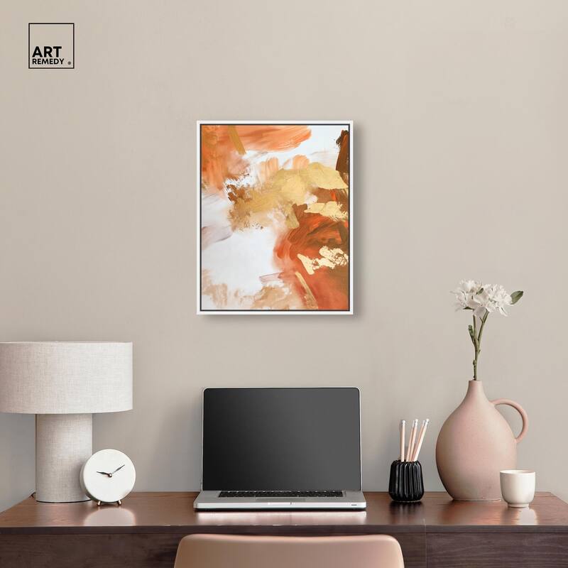 Golden Bronze Ripple II Canvas by Art Remedy