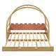 preview thumbnail 31 of 30, Twin Size House Bed Vaulted Roof Bed with Stretchable Trundle & Fence, Unique Adjustable Grounded Bed Twin to King Bed Frame