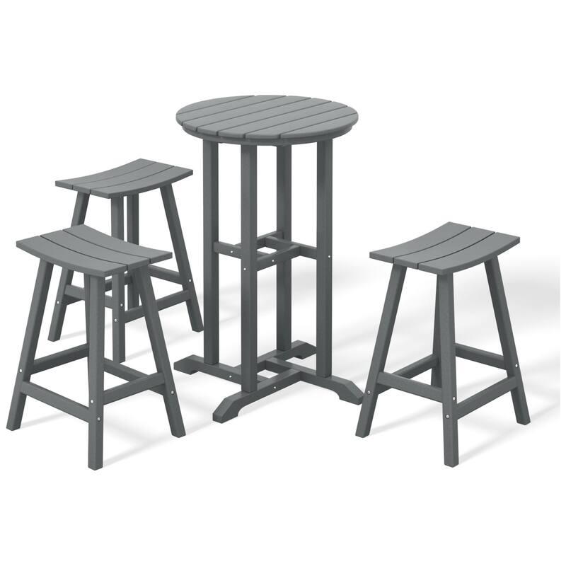 Laguna Hdpe All Weather Outdoor Patio Bistro Counter Set (4-Piece Set)