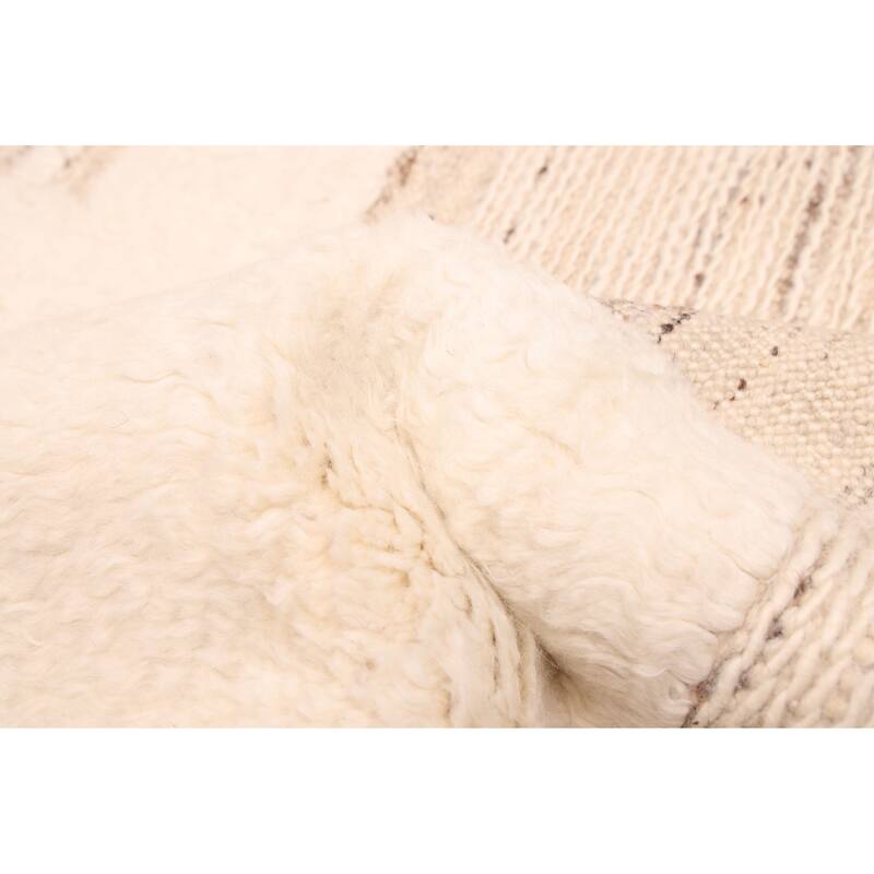 ECARPETGALLERY Hand-knotted Looma Cream Wool Rug - 9'3 x 12'2