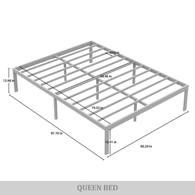 CraftPorch Minimalist Metal Platform Bed