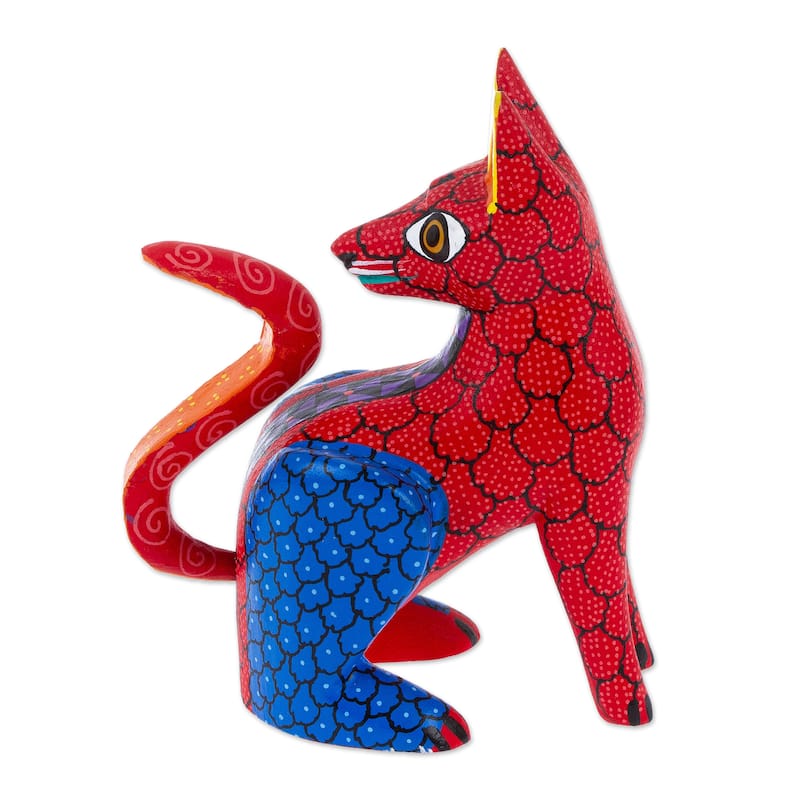 Novica Handmade Colorful Wood Alebrije Figurine