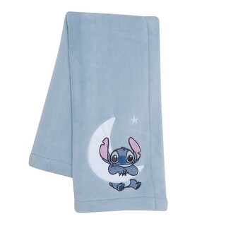 Bedtime Originals Disney Stitch Blue Soft Fleece Appliqued Baby Blanket