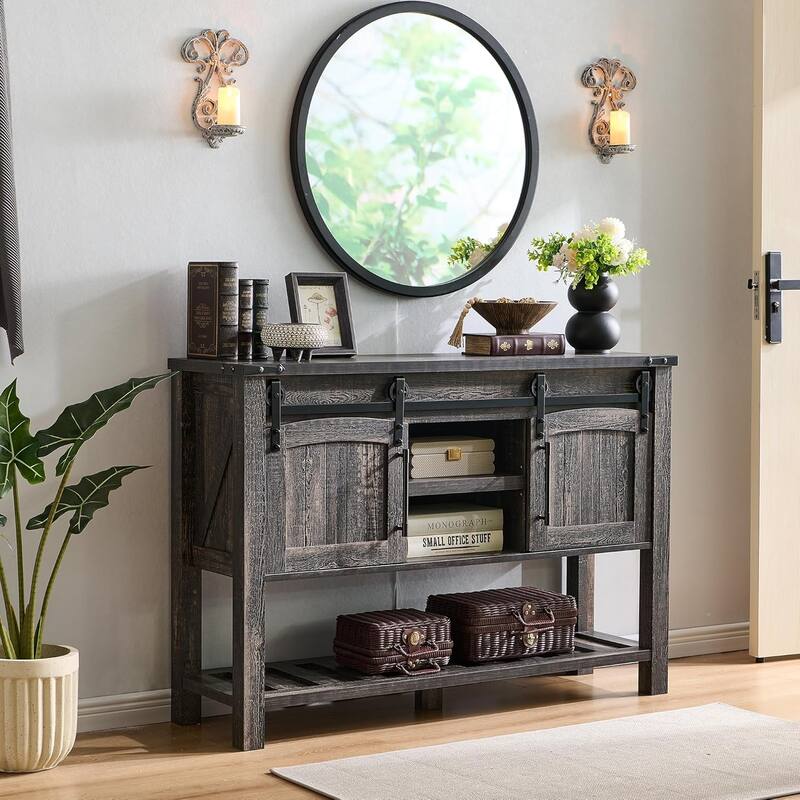Farmhouse Entryway Table, Rustic Console Table, Wood Sofa Table