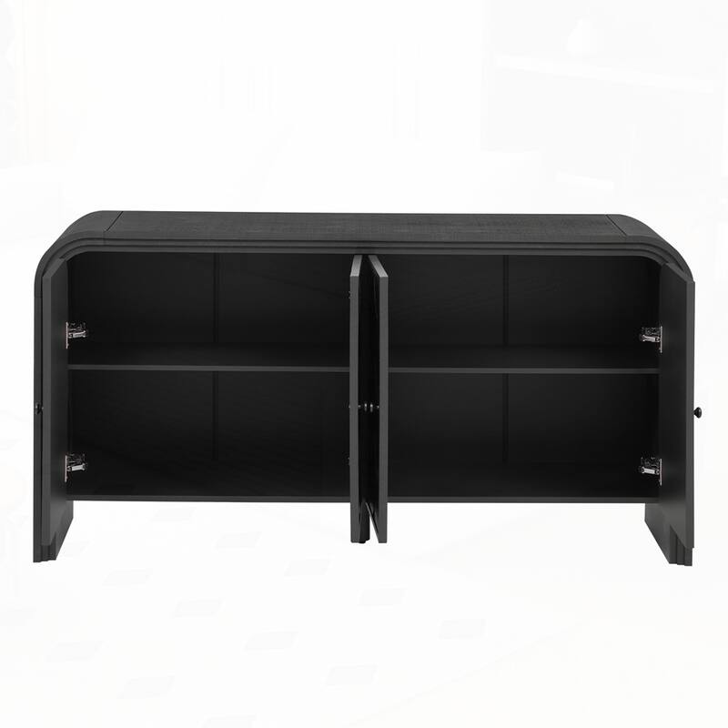 Solid Wood VeneerMDF Sideboard for Hallways