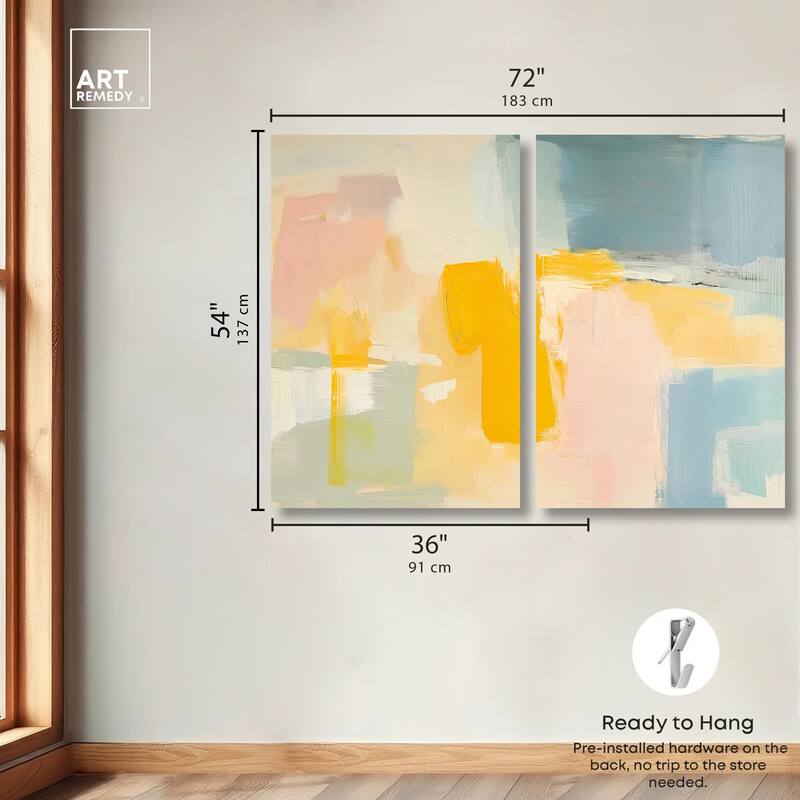 Ocean of Suns II Canvas Set of 2 by Art Remedy, Gallery Wrapped