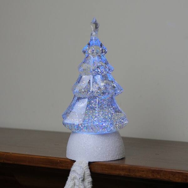 Shop 9 5 Clear Led Glitter Swirl Christmas Tree Stocking Holder