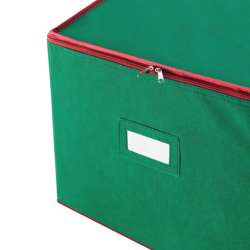 Ornament Storage Box - Holiday Organizer with 75 Compartments, Dividers for Christmas Bulbs and Decorations by Tiny Tim Totes
