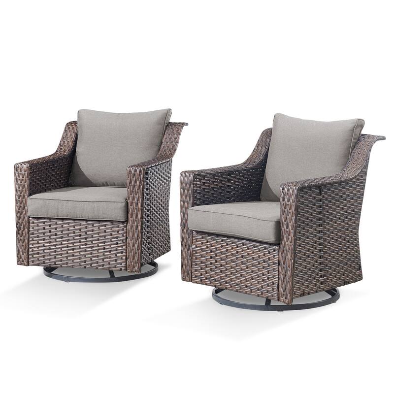 Wicker Outdoor Swivel Rocker Patio Chairs