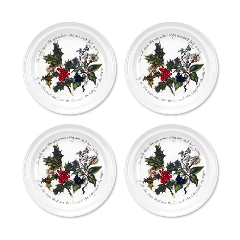 Portmeirion Christmas The Holly and Ivy Set of 4 Plates