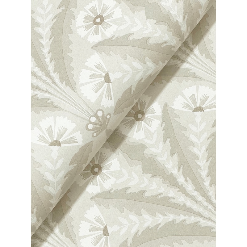 Chesapeake Tap Root Beige Floral Damask Wallpaper