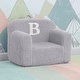 preview thumbnail 4 of 2, Personalized Monogram Cozee Sherpa Chair - Customize with Letter B - Foam Kids Chair for Ages 18 Months and Up