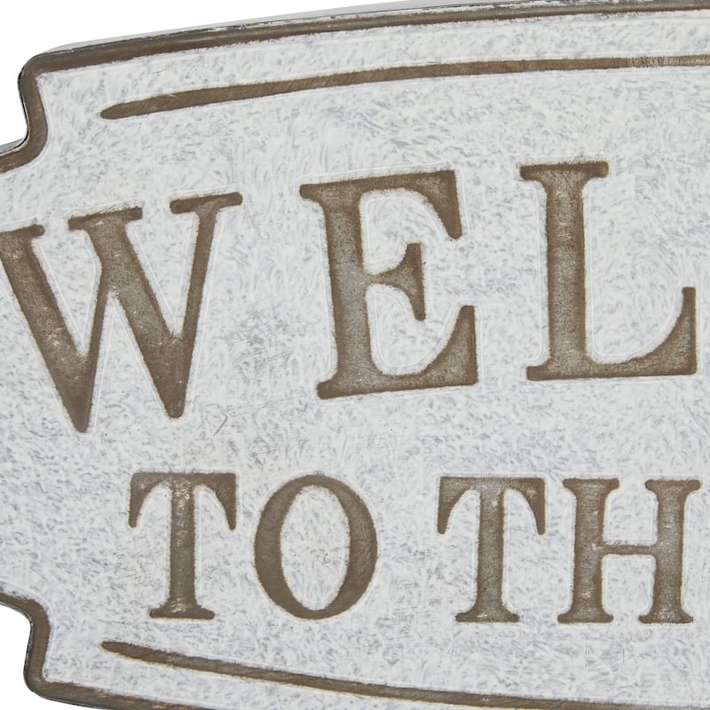 Metal Sign Wall Decor - Beige - Roche River Decor