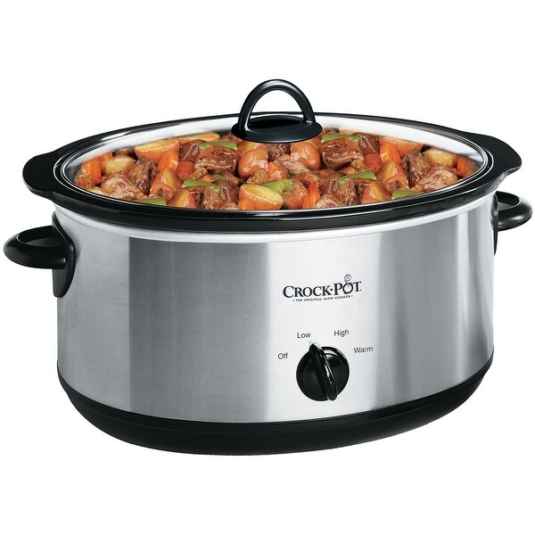 Crock-Pot SCV700-SS Oval Manual Slow Cooker, Stainless Steel