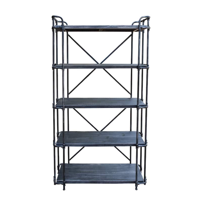 Cedarburg Industrial 5 Shelf Firwood Bookcase by Christopher Knight Home