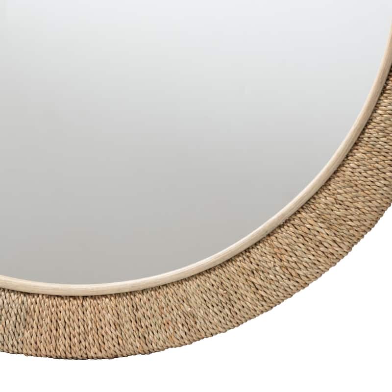 Geralyn Japandi Natural Seagrass Wall Mirror