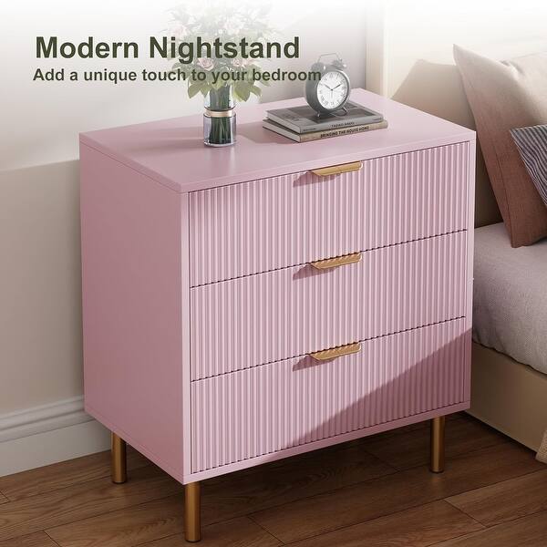pink dresser with gold handles Pink Painted Dresser with Gold Hardware