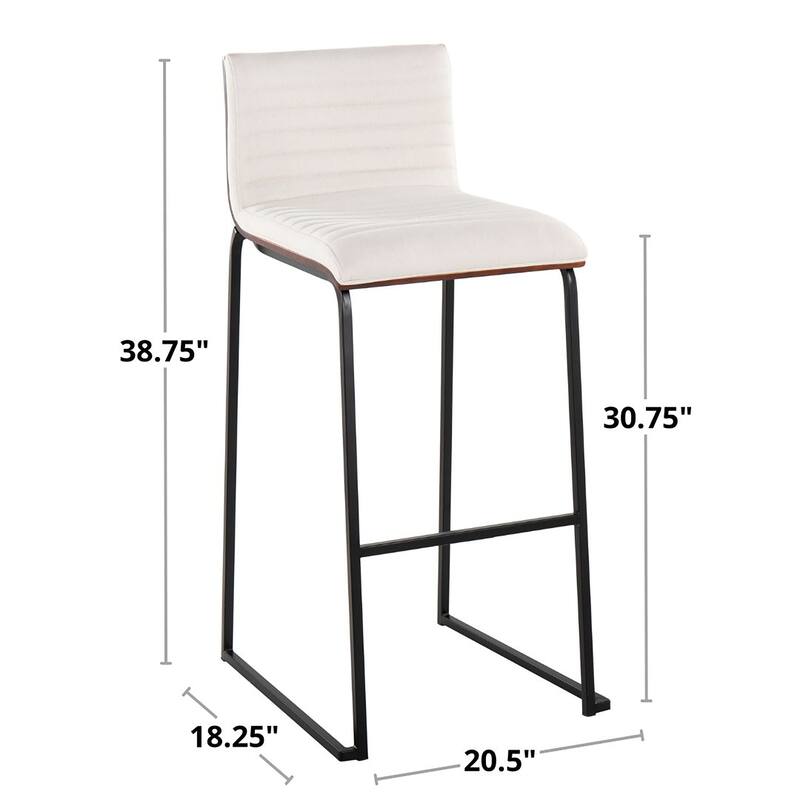 Silver Orchid Magda 30" Fixed-Height Upholstered Bar Stool (Set of 2)