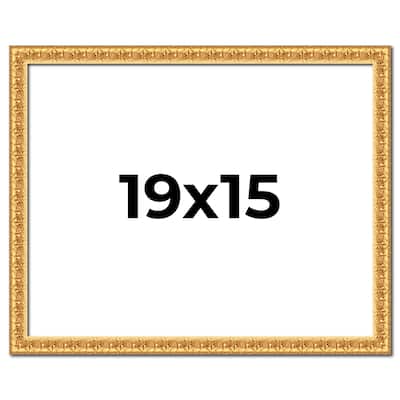 19x15 Frame Gold Real Wood Picture Frame Width 1 inches | Interior