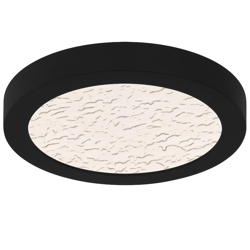 Outskirts Integrated LED Earth Black Flush Mount with CCT Switch