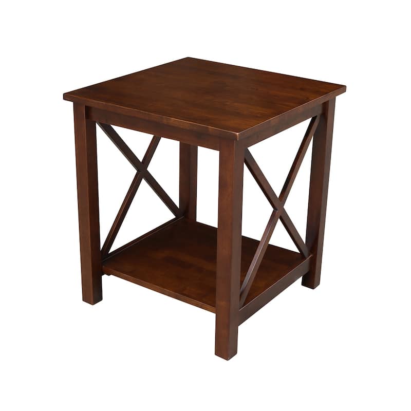 International Concepts Wood Hampton End Table - Espresso