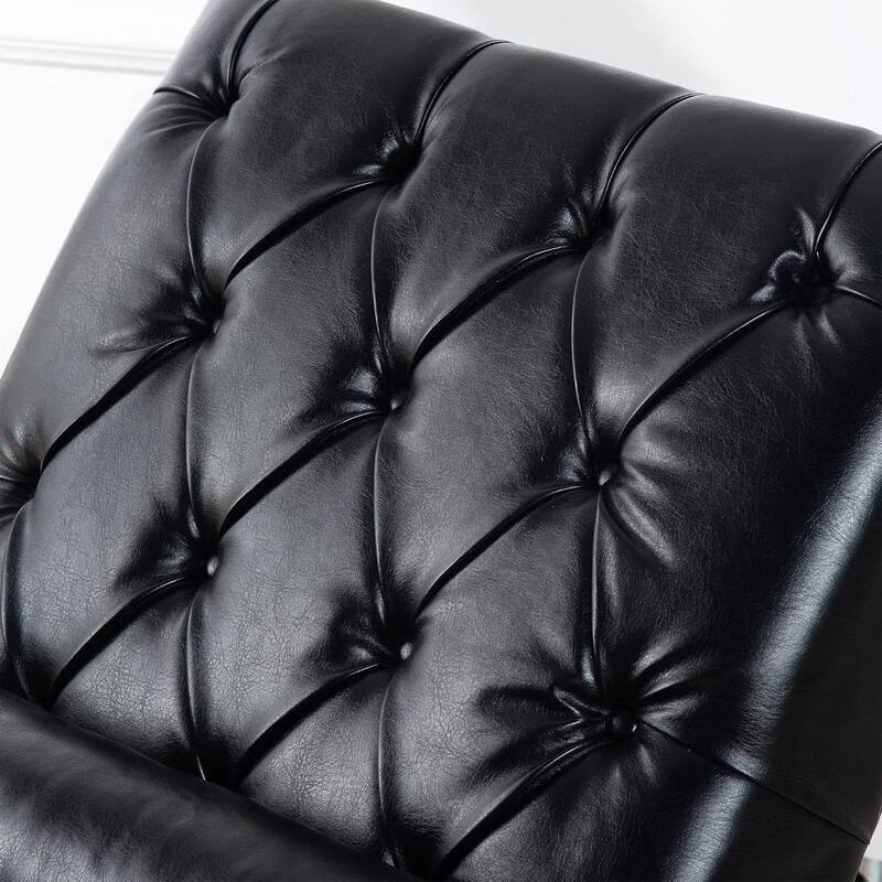 PU Leather Chaise Lounge Chair with Tufted Back - 60.24" L x 25.39"W x 32.28"H