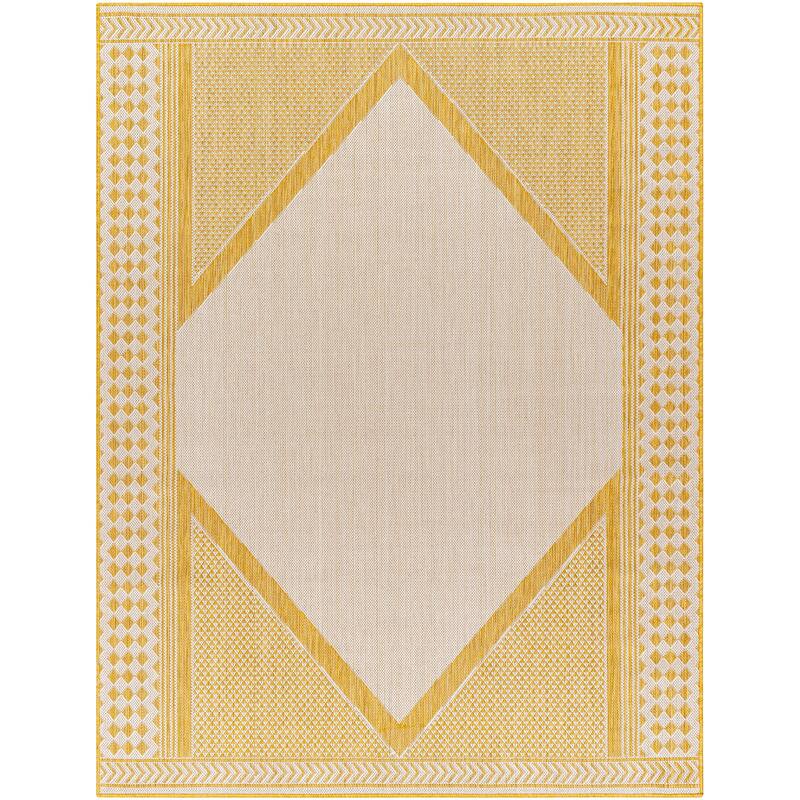 Livabliss Arlon Indoor/ Outdoor Diamond Border Area Rug