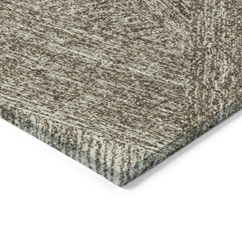 HomeRoots Abstract Transitional Rectangle Outdoor Rug