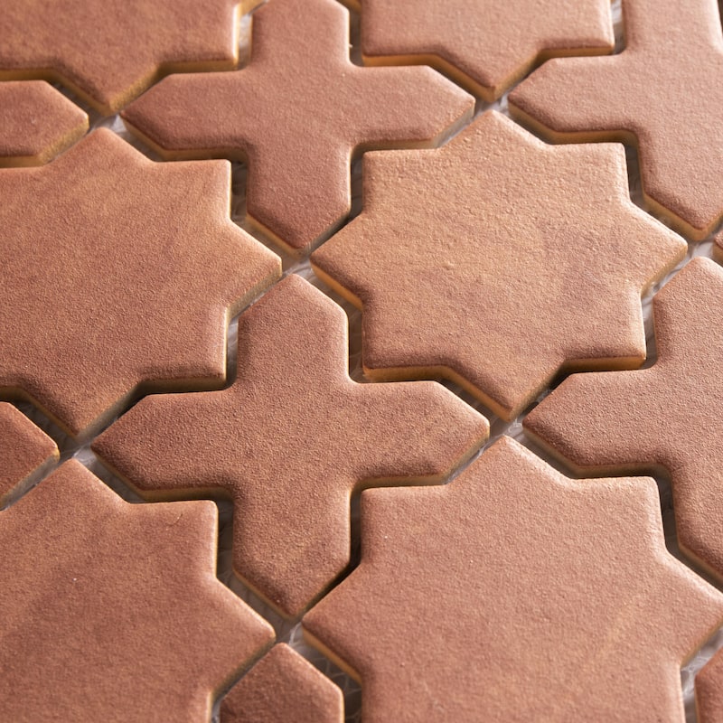 Merola Tile Sentier des cotto 2" Star Cross 11-7/8" x 11-7/8" Porcelain Floor and Wall Tile