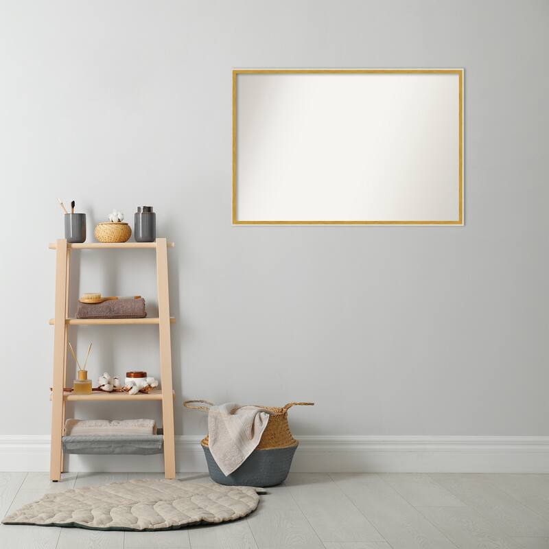 Paige Non-Beveled Wood Framed Bathroom Vanity Wall Mirror