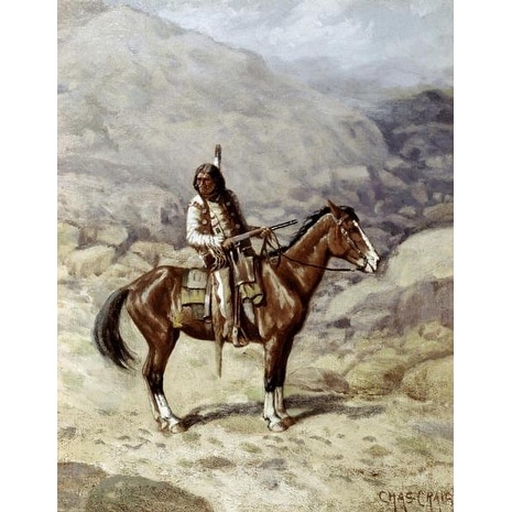 Shop Indian On Horseback By Charles Craig Animals Art Print