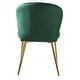 preview thumbnail 56 of 101, Luna Upholstered Tufted Back Side Chair with Goldtone Legs