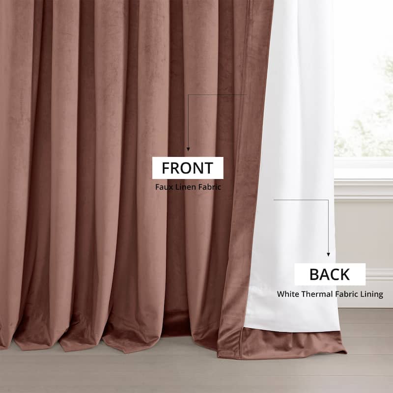 Exclusive Fabrics Heritage Plush Velvet Room Darkening Curtains (1 Panel) Luxury Velvet Curtains for Bedroom & Living Room.