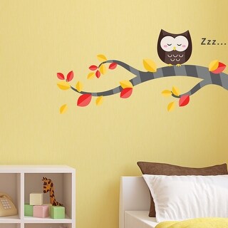 Walplus Owl with Tree Wall Sticker Kid Children Nursery Decor Decal