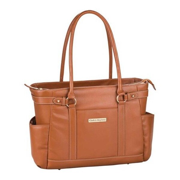 camel leather laptop bag