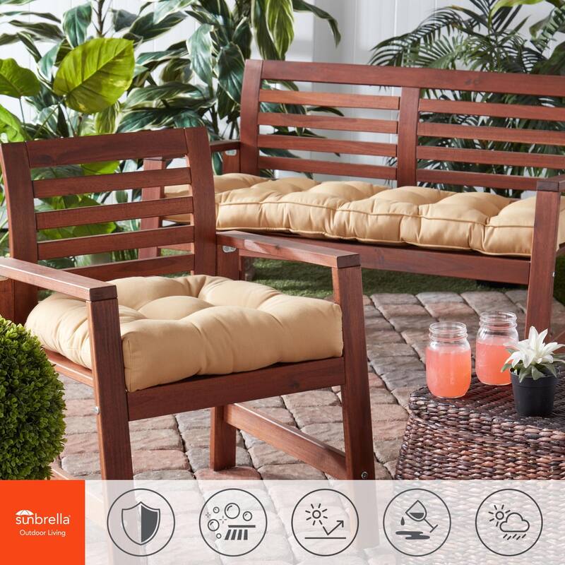 Sunbrella Tufted 20-inch Outdoor Chair Cushion