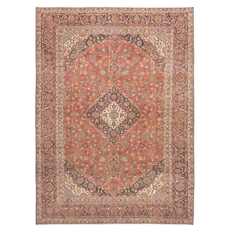 ECARPETGALLERY Hand-knotted Antalya Vintage Red Wool Rug - 9'8 x 13'1