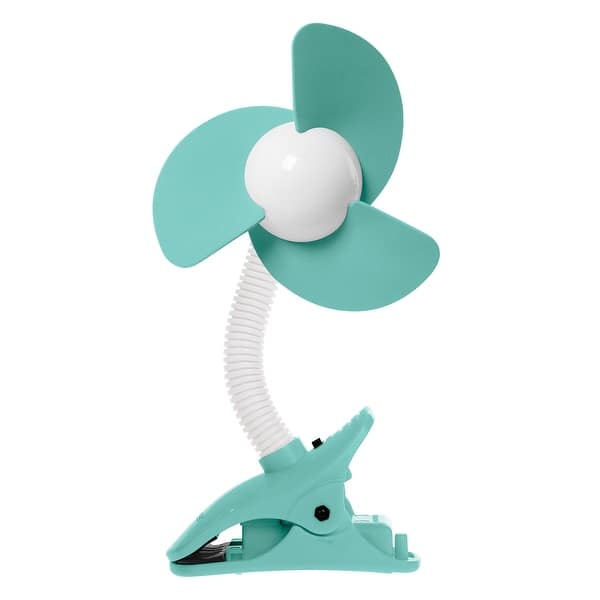 slide 2 of 5, Dreambaby EZY-Fit Clip-On Fan, Aqua White/Aqua
