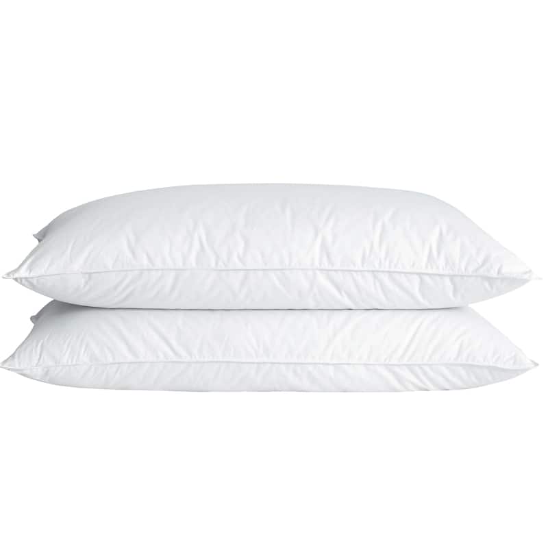 Firefly Twin Pack White Feather and Down Blend Pillow