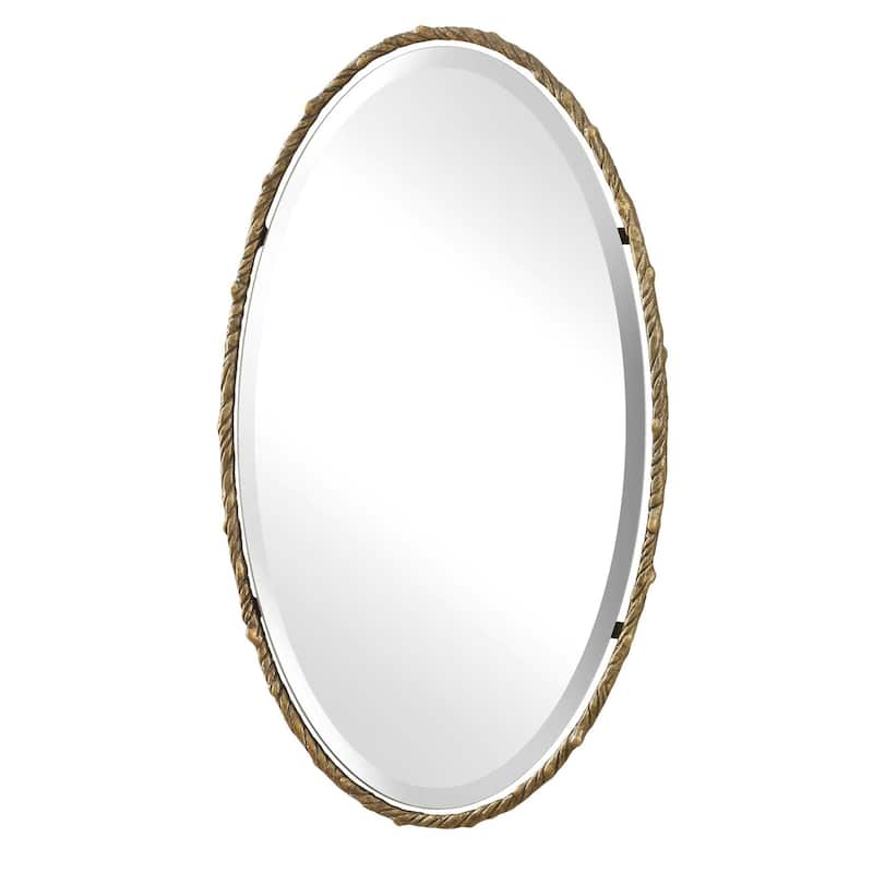 Uttermost 08266 Twisted Branch 22"W x 34"H Oval Beveled Iron Framed