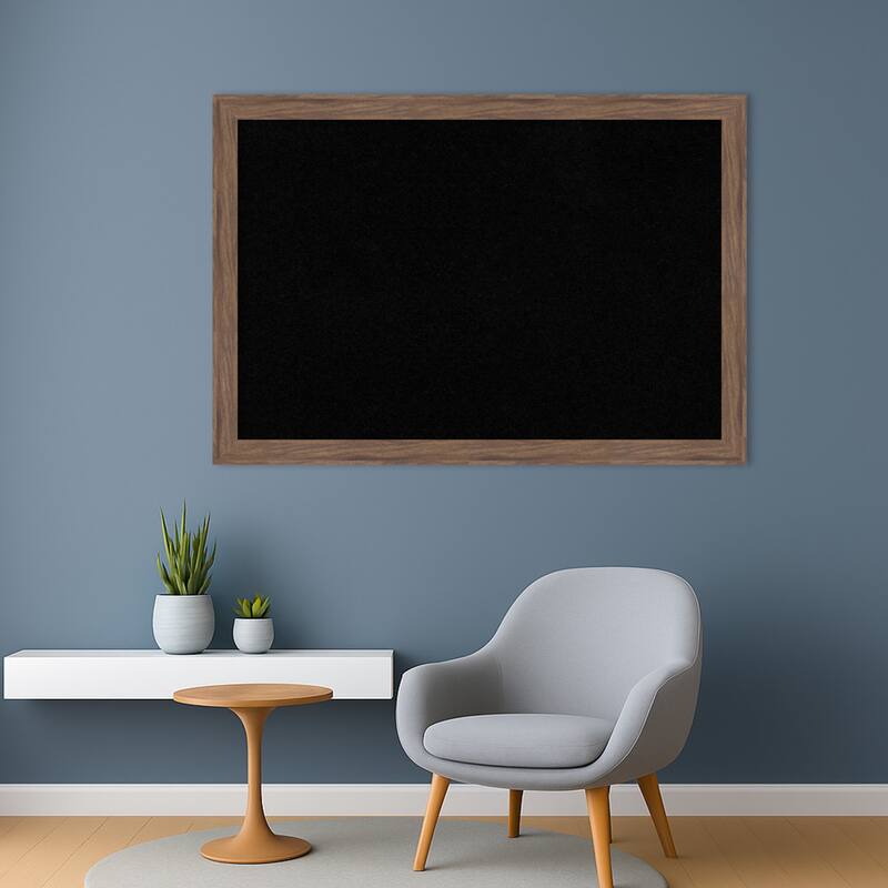 Pia Medium Brown Narrow Framed Cork Board - Bulletin Board, Organization Board, Pin Board