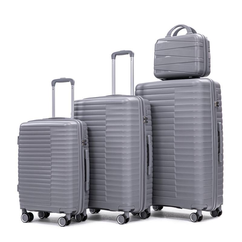 14IN 20IN 24IN 28IN 4 pcs/set in PP Spinner Wheel Luggage, Carry on Suitcase, Iron Pull Rod, Combination Password Lock