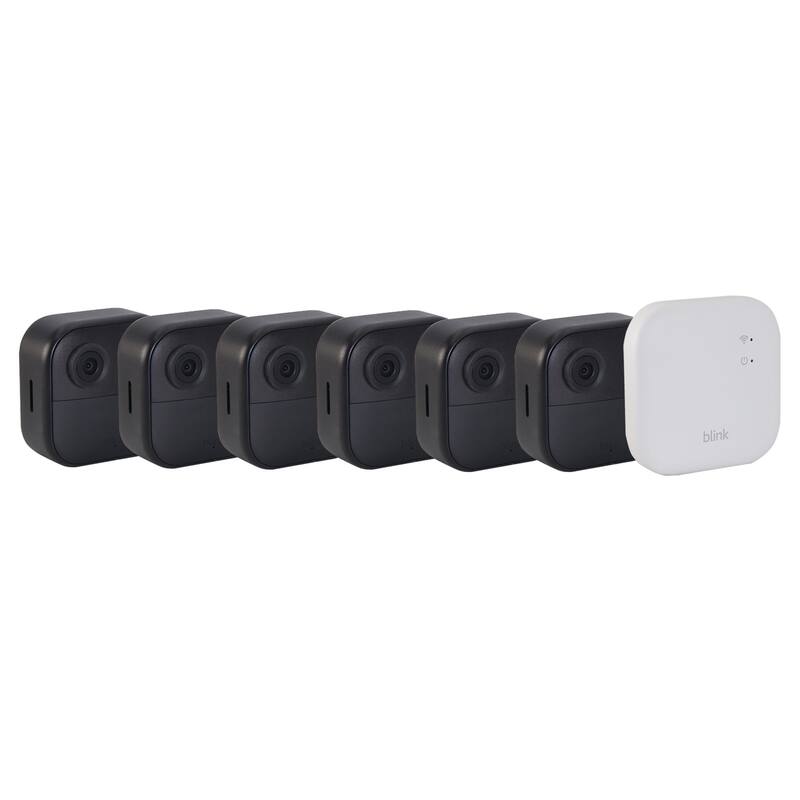 Blink Outdoor 4 XR Wireless Security Camer, 400 Feet of Extended Range (Sync Module XR included) - 6 Cameras - Black