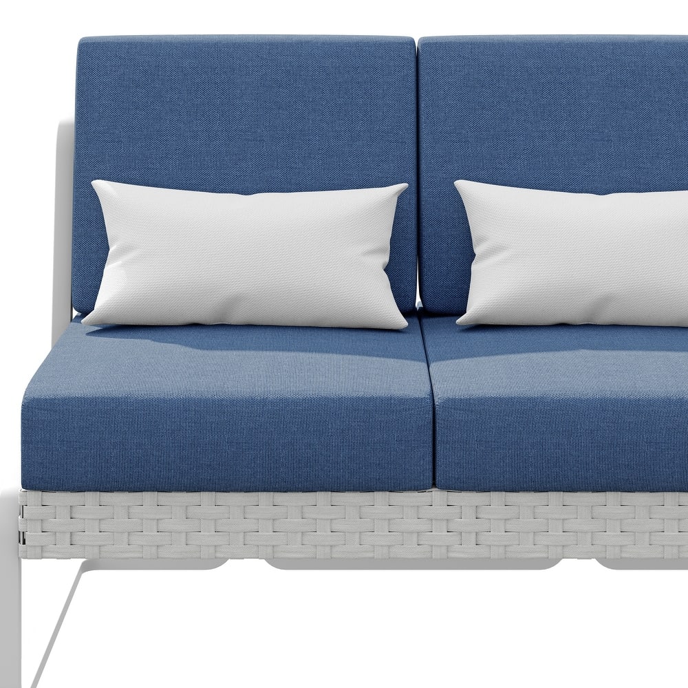 Corvus Akrotiri Outdoor Wicker Armless Loveseat